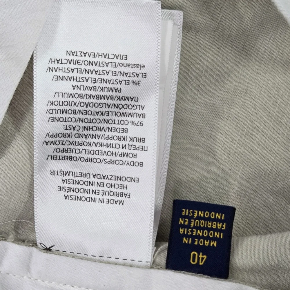 Polo Ralph Lauren Men‎ Shorts 40 Beige Classic Fit Button Logo Cotton Elastane